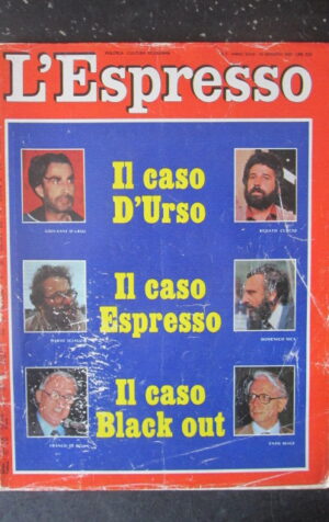 ESPRESSO 2 1981 IL CASO D' URSO FRANCO DI BELLA DOMENICO SICA [G81Q]