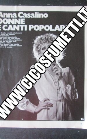 RITAGLIO CLIPPING ANNA CASALINO 2 PAGINE [MV19M-5]