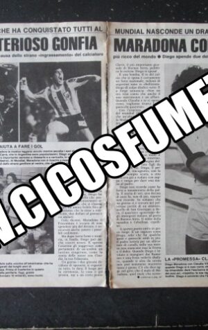 RITAGLIO CLIPPING 13/07/82 MARADONA 2 PAGINE [MV19M-5]
