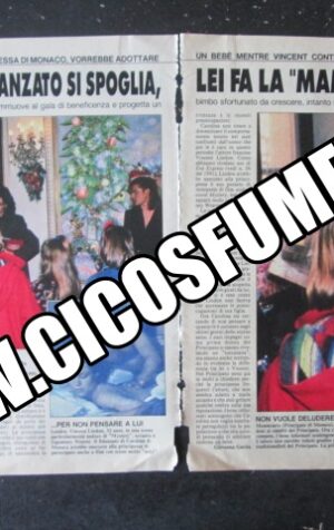 RITAGLIO CLIPPING 16/01/92 CAROLINA MONACO 2 PAGINE [MV19M-5]