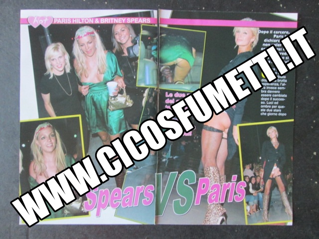 RITAGLIO CLIPPING PARIS HILTON BRITNEY SPEARS 2 PAGINE [MV19M-5]