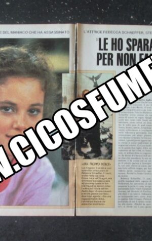 RITAGLIO CLIPPING REBECCA SCHAEFFER 2 PAGINE [MV19M-5]