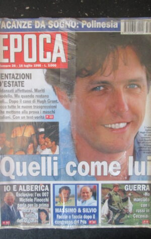 EPOCA 28 1995 HUGH GRANT GUERRA RUSSIA CECENIA MICHELE FINOCCHI [GS34]