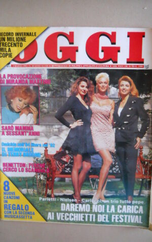 OGGI 10 1992 Milly Carlucci Alba Parietti Brigitte Nielsen Miranda Martino [G99]