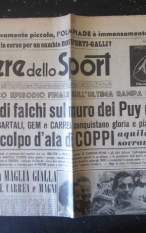 CORRIERE  DELLO SPORT 169 1952 FAUSTO COPPI CARREA MAGNI [TR23]