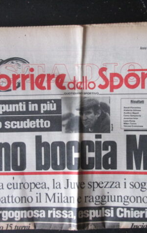 CORRIERE DELLO SPORT 72 1985 DERBY RISSA ALL' OLIMPICO ALTOBELLI [TR23]