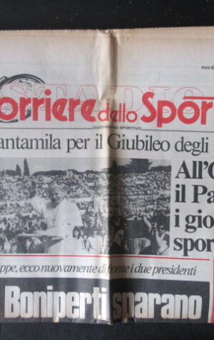 CORRIERE DELLO SPORT 88 1984 IL PAPA E GIUBILEO DEGLI SPORTIVI BONIPERTI [TR23]