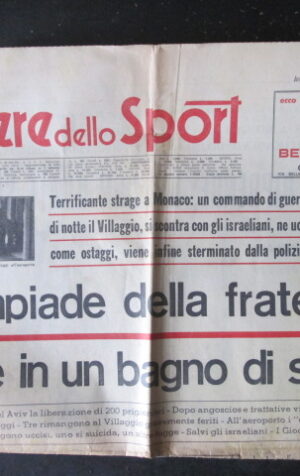 CORRIERE DELLO SPORT 206 1972 OLIMPIADE STRAGE A MONACO [TR23]