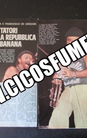 RITAGLIO CLIPPING LUCIO DALLA DE GREGORI 2 PAGINE  [MV19M-6]