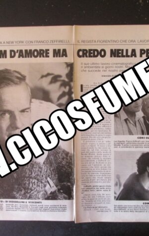 RITAGLIO CLIPPING FRANCO ZEFFIRELLI 3 PAGINE  [MV19M-6]