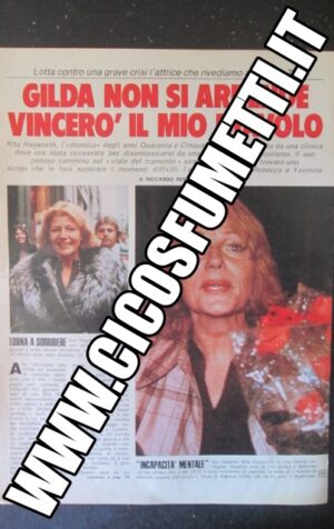 RITAGLIO CLIPPING RITA HAYWORTH 1 PAGINA  [MV19M-6]