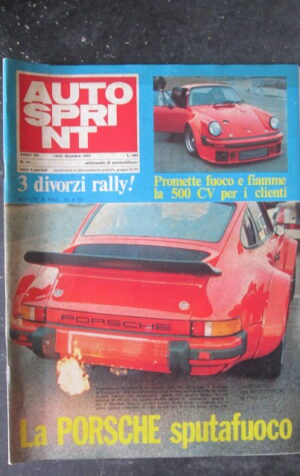 AUTOSPRINT 51 1975 PORSCHE 500 CV   [TR1A]