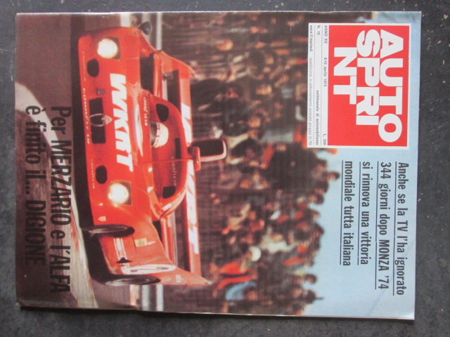AUTOSPRINT 15 1975 MONZA  1974 MERZARIO ALFA ROMEO [TR1A]