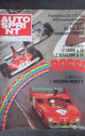 AUTOSPRINT 18 1974 LAUDA REGAZZONI FERRARI MERZARIO ANDRETTI [TR1A]