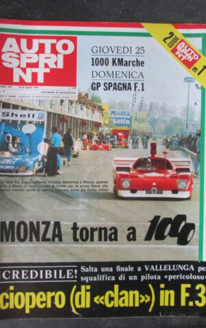 AUTOSPRINT 17 1974 GP SPAGNA F1 ALFA ROMEO MATRA [TR1A]