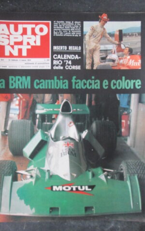AUTOSPRINT 9 1974 INSERTO REGALO CALENDARIO ' 74 DELLE CORSE [TR1B]