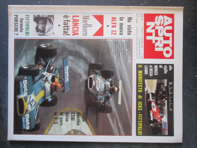 AUTOSPRINT 35 1972 ALFA 12 BRAMBILLA BRABHAM BT 35 FITTIPALDI LANCIA [TR1B]