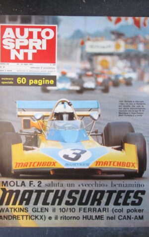 AUTOSPRINT 30 1972 JOHN SURTEES IMOLA F.2 GRAN PREMIO SHELL [TR1B]