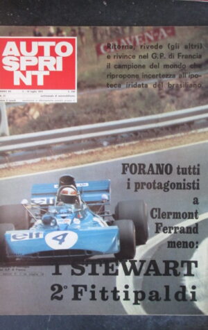 AUTOSPRINT 27 1972 STEWARD FITTIPALDI GP DI FRANCIA CLERMONT FERRAND [TR1B]