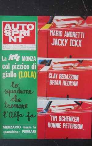 AUTOSPRINT 17 1972 MARIO ANDRETTI JACKY ICKX CLAY REGAZZONI BRIAN REDMAN [TR1B]