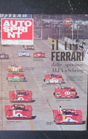 AUTOSPRINT 13 1972 TRIS FERRARI ICKX REGAZZONI REDMAN SCHENKEN PETERSON [TR1B]
