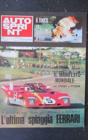 AUTOSPRINT 49 1971 ULTIMA SPIAGGIA FERRARI STEWART PETERSON  [TR1B]