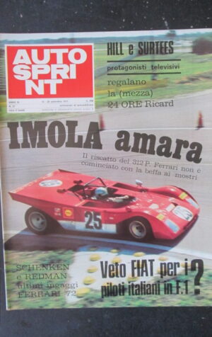 AUTOSPRINT 37 1971 IMOLA HILL SURTEES FERRARI [TR1B]