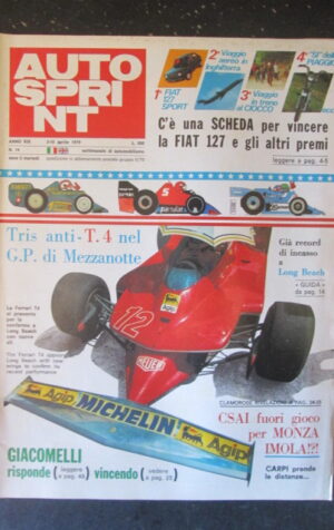 AUTOSPRINT 14 1979 FERRARI T4 FIAT 127 SPORT LOTUS 80 [TR2A]