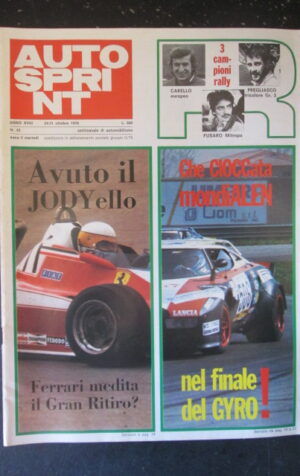 AUTOSPRINT 43 1978 CARELLO PREGLIASCO FUSARO FERRARI [TR2A]
