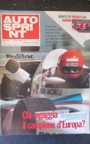 AUTOSPRINT 30 1978 GP DEL MEDITERRANEO NIKI LAUDA BRANDS HATCH [TR2A]