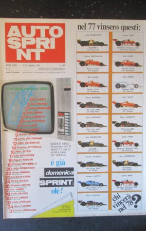 AUTOSPRINT 2 1978 SCHECKTER JAMES HUNT REUTEMANN NIKI LAUDA [TR2B]