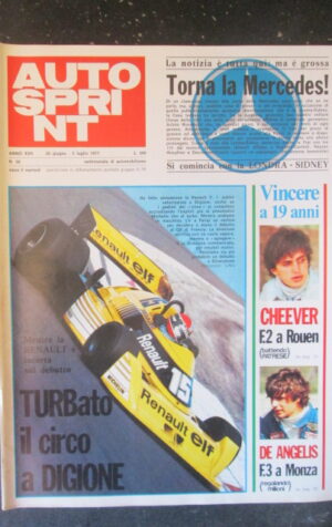 AUTOSPRINT 26 1977 MERCEDES CHEEVER DE ANGELIS F.3 A MONZA [TR2B]