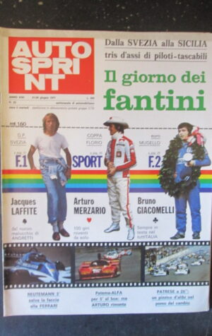 AUTOSPRINT 25 1977 GP SVEZIA COPPA FLORIO LAFFITE MERZARIO GIACOMELLI [TR2B]