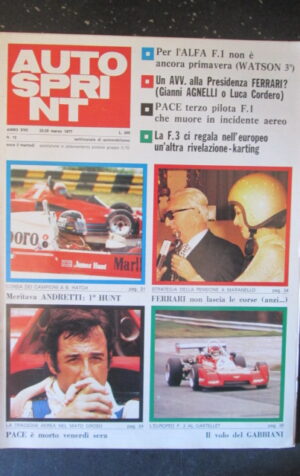 AUTOSPRINT 12 1977 ANDRETTI HUNT ENZO FERRARI ALA ROMEO F1 [TR2B]