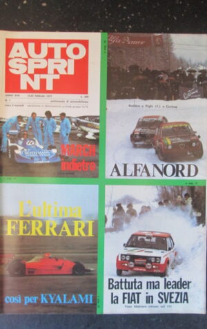 AUTOSPRINT 7 1977 ALFA RALLY SU GHIACCIO FIAT 131 FERRARI JAN SCHECKTER [TR2B]