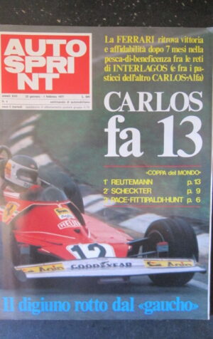 AUTOSPRINT 4 1977 REUTEMANN SCHECKTER FITTIPALDI HUNT FERRARI [TR2B]