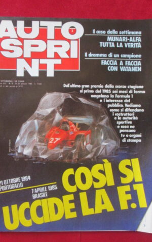 AUTOSPRINT 3 1985 MUNARI ALFA ROMEO GP DI KYALAMI[TR3B]