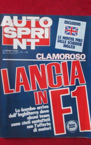 AUTOSPRINT 4 1985 LANCIA IN F1 RALLY DI MONTECARLO ABARTH RALLY[TR3B]