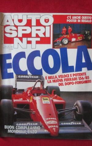 AUTOSPRINT 8 1985 FERRARI 156/85 ENZO FERRARI PORSCHE BI-TURBO 3,3[TR3B]
