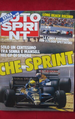 AUTOSPRINT 16 1986 SENNA MANSELL GP DI SPAGNA F. INDY[TR3B]
