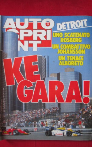 AUTOSPRINT 26 1985 ROSBERG JOHANSSON MICHELE ALBORETO[TR3B]