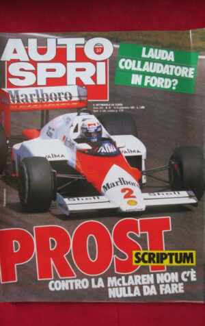 AUTOSPRINT 37 1985 PROST NIKI LAUDA RORY BYRNE[TR3B]
