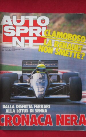 AUTOSPRINT 38 1985 DISFSATTA FERRARI LOTUS DI SENNA ALBORETO[TR3B]