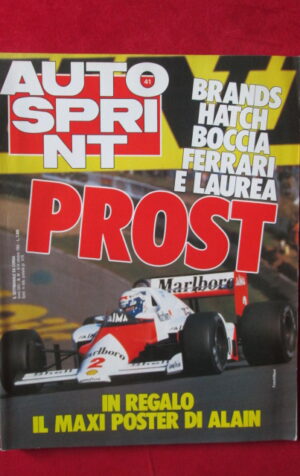 AUTOSPRINT 41 1985 BRAND HATCH BOCCIA - CON POSTER ALAIN PROST[TR3B]