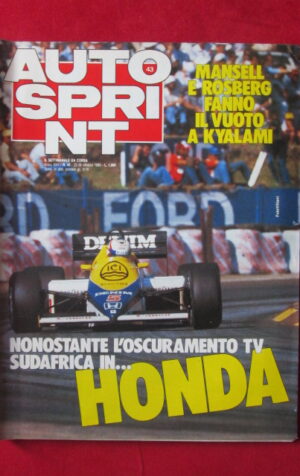 AUTOSPRINT 43 1985 CHRISTIAN DANNER GP SUD AFRICA AUGUSTO CESARI[TR3B]