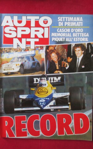 AUTOSPRINT 51 1985 CASCHI D' ORO MEMORIAL BETTEGA PIQUET[TR3B]