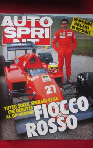 AUTOSPRINT 11 1986 FERRARI F1 86 WILLIAMS IN OSPEDALE[TR3B]