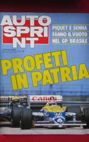 AUTOSPRINT 13 1986 PIQUET SENZA GP BRASILE FIAT ABARTH[TR3B]