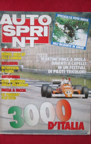 AUTOSPRINT 24 1986 WARWICK MARTINI TRIONFO A IMOLA[TR3A]