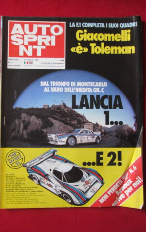AUTOSPRINT 5 1983 LANCIA RALLY MONTECARLO ENZO FERRARI[TR3A]